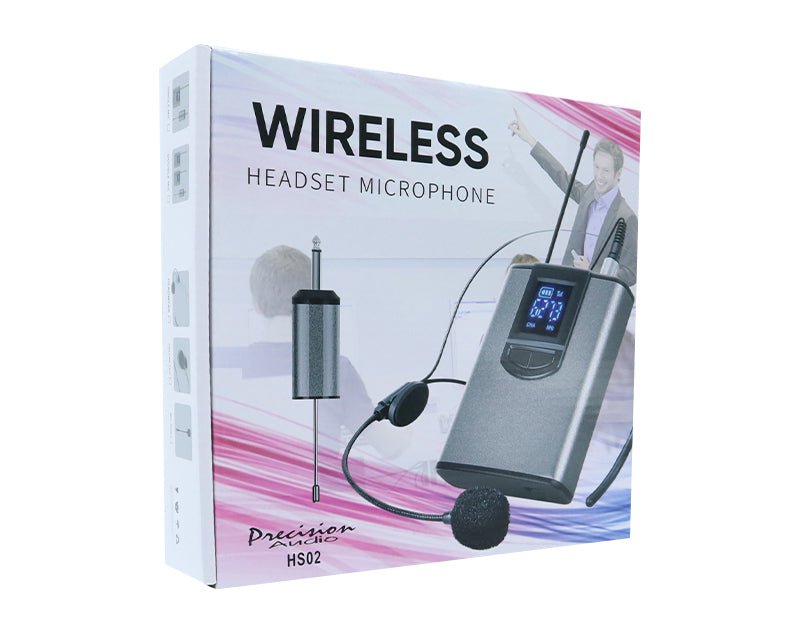 UHF Wireless Headset Microphone Transmitter & Receiver Lapel HS02