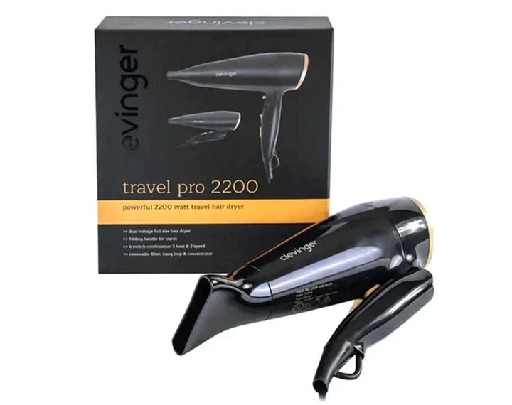 Clevinger Travel Pro + Hair Straightener Pack Compact Professional 