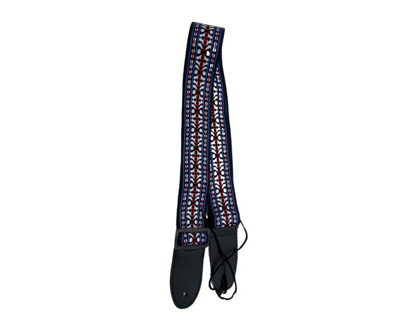 Freedom Guitar Strap Red White Blue Pattern Electric Acoustic Buckle Adjustable GSTRAP3-HT107 