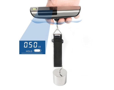 Digital Luggage Scale Tape Measure Spirit Level Overweight Alarm 50kg Max. LCD Display Travel Portable HYE0907 