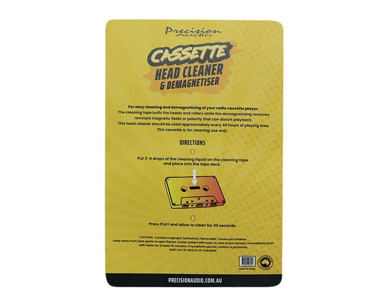 Cassette Head Cleaner & Demagnitiser Tape Radio Cassette Player 