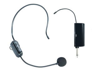 UHF Wireless Headset Microphone Transmitter & Receiver 6.5mm Jack HS-03 