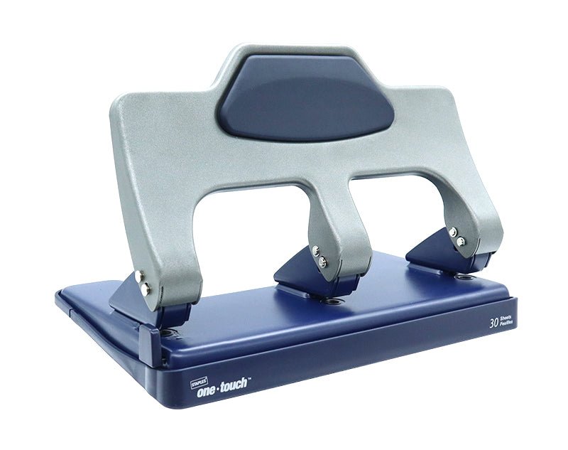 STAPLES One Touch Hole Punch 3 Hole 30 Sheet Capacity Heavy Duty S858