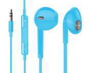 iPhone 6 Style Earphones 3.5mm Jack Built-In Microphone IP5-600 Blue