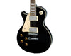 Left Hand Full Size Electric Guitar LP Style 6 String Linden Humbuckers Black EL-LC-BLK 