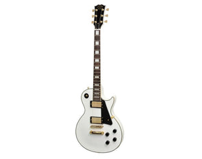 Full Size Electric Guitar LP Style 6 String Linden Humbuckers White EL-LC-WHT 