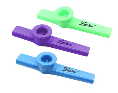 Freedom Pack of 3 Kazoo Whistle Mouth Flute Kids Party Sound Effect Busking Performer Blue Purple Green KA1-BLU-PUR-GRN 