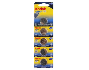 Kodak CR2025 5 Pack  Ultra Lithium 3V Button Batteries 