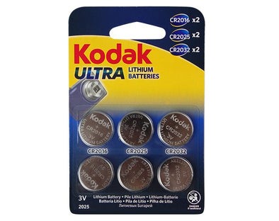 Kodak CR2016/25/32 Multipack  Ultra Lithium 3V Button Batteries 