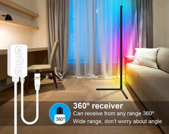 156CM RGB Floor Corner Lamp Light Stand bluetooth+Remote Control LED Streaming 
