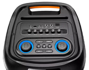 Precision Audio 600W Portable Karaoke Machine Speaker System Party Box Bluetooth Fire Light Twin Wireless UHF Microphone LG1200 