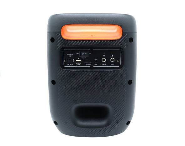 Precision Audio 250W Portable Karaoke Machine Speaker System Party Box Bluetooth Tradie Worksite Single Wireless Microphone Karaoke Machine LG65 
