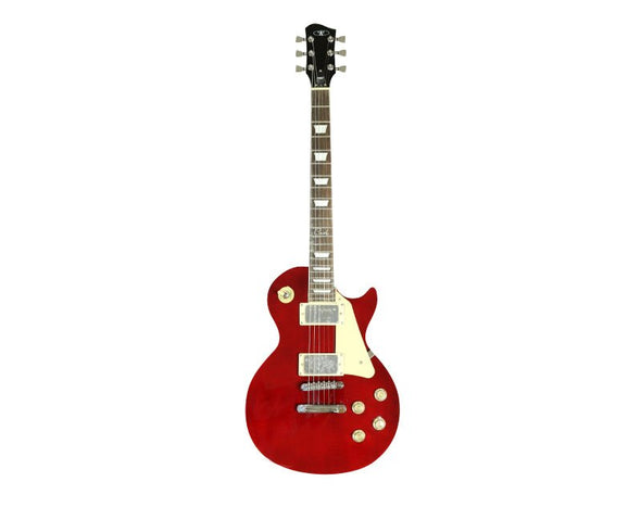 Freedom Full Size Electric Guitar 6 String Mahogany Red LPRED 