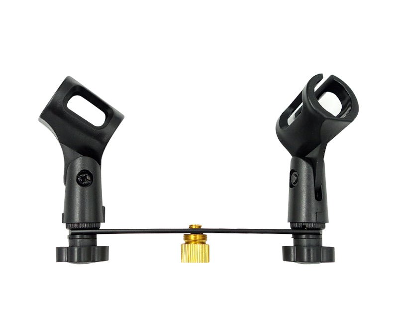 Precision Audio Dual Wired Microphone Holder Clip-On M21