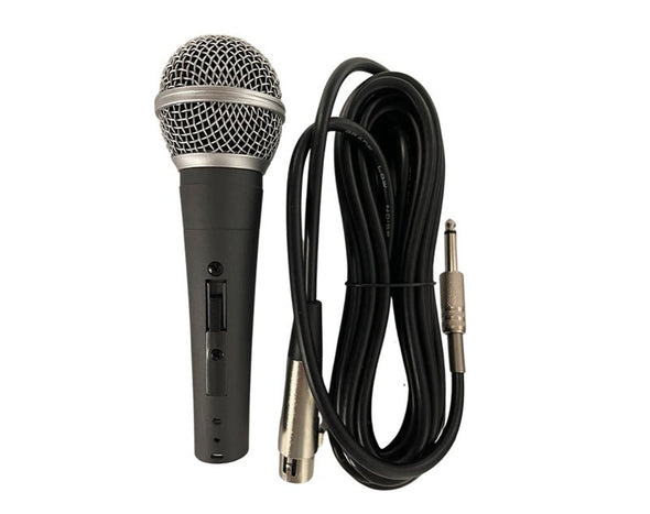Precision Audio Wired Microphone 5m XLR 1/4" Jack Cable Soft Case M58 