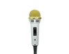 Mini Wired Dynamic Microphone w/Stand Karaoke Podcast 3.5mm Jack MG308 White
