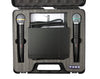 Twin Channel Wireless Microphone System UHF Digital Receiver Hard Carry Case MIC22 