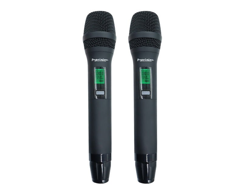 Precision Audio Twin Channel Professional Wireless Microphone System Dual XLR Out MIC24