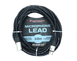 Precision Audio XLR To XLR Studio Stage Microphone Lead 10m MLEAD10 