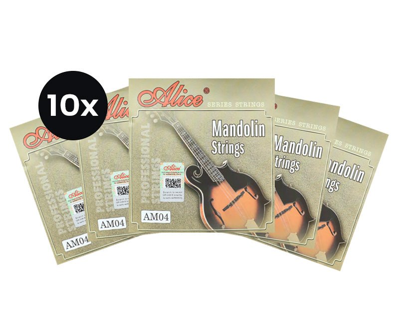 ALICE 10 Pack Mandolin Strings Plated Steel Coated Copper Alloy  AM04-10PK 