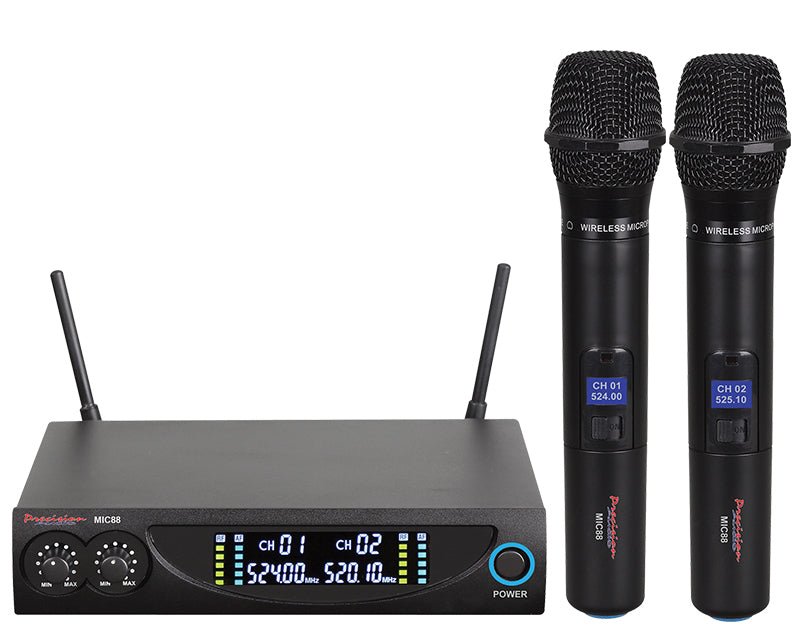 Twin Wireless UHF Microphone System MIC88 