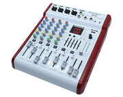 6 Channel 400W Professional Powered Mixer 5 Band EQ 99 DSP Effects USB Bluetooth 48V Phantom Power Supply PT6 