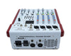 6 Channel 400W Professional Powered Mixer 5 Band EQ 99 DSP Effects USB Bluetooth 48V Phantom Power Supply PT6 