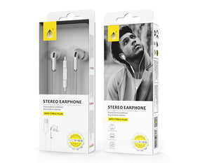 Moveteck Wired Type-C Earphones 1.2m White NC3155 
