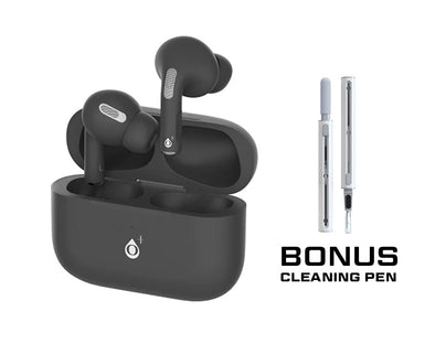 Moveteck Bluetooth V5.0 Earphones Headphones Touch Control Charging Case BONUS Cleaning PenNC3165 Black