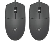 MOVETECK 2 Pack Wired Computer Mouse PC USB Scroll Wheel Optic 1.3m Cable Windows 1600 DPI NG6044x2 