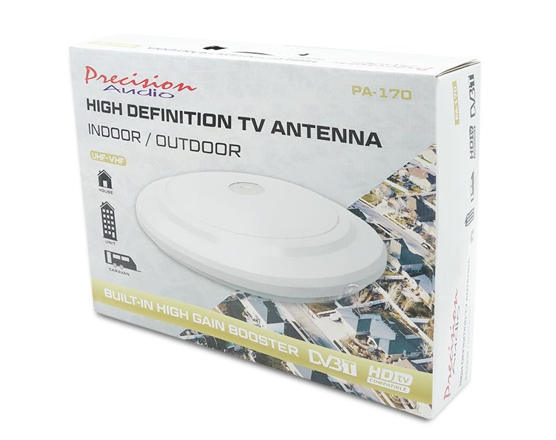 Precision Audio High Definition Outdoor TV Antenna High Gain Booster UHF VHF PA-170 