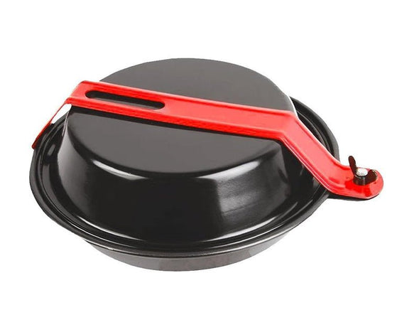 Coleman Rugged 1 Person Mess Kit Black/Red Pot Plate Cup Camping 