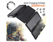 Solar Powerbank 20000mAh QI Wireless Charger 