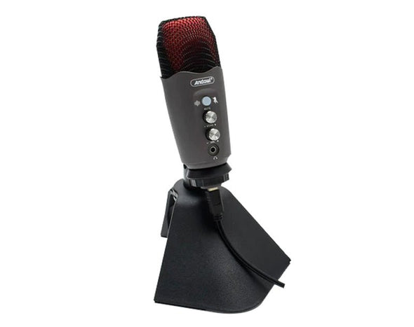 ANDOWL Professional Condenser Microphone Podcast Recording Studio Stand USB S740 