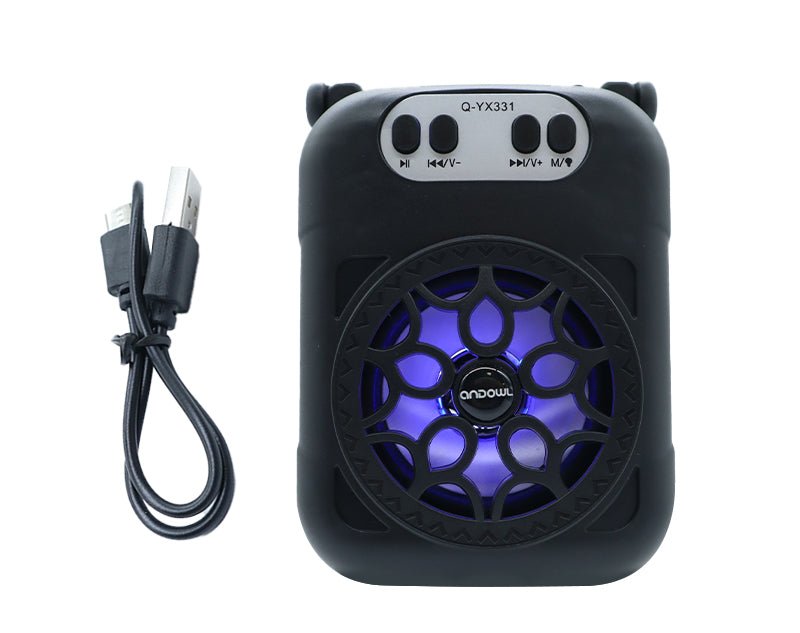 Andowl Portable Wireless Bluetooth Speaker LED Lights Built-In Battery Q-YX331 