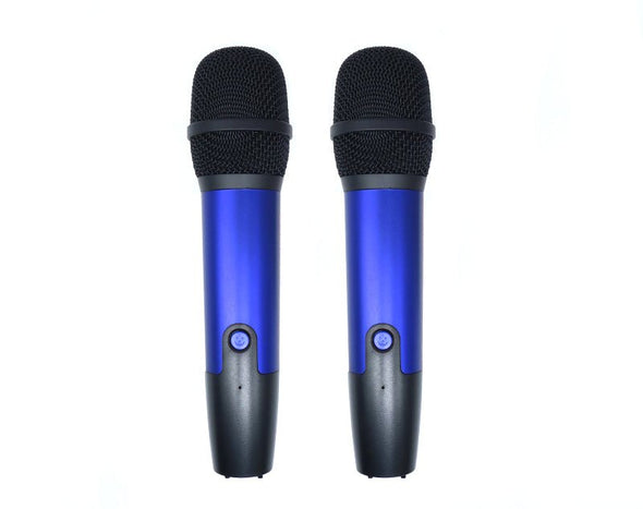 ANDOWL Portable Karaoke Bluetooth Party Speaker Twin Wireless Microphones 