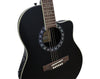 41" Semi Acoustic Oval Back Style Guitar Round Back Cutaway EQ Black 6 String RB-600CEQ-BLK 