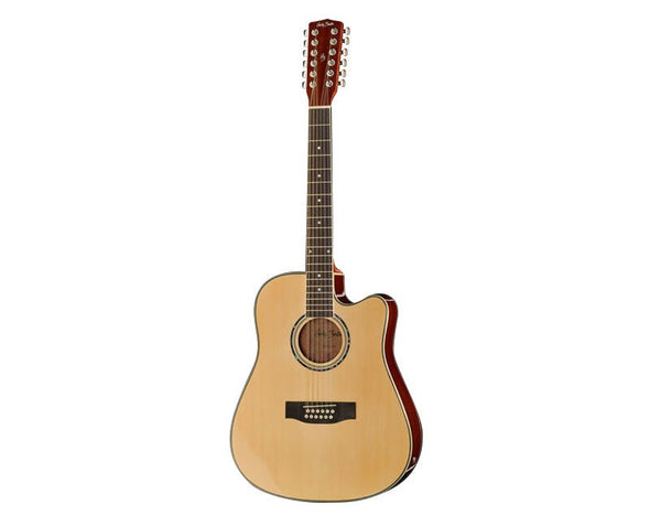 41" 12 String Acoustic Guitar Cutaway Built-In Pickup RBG41-12 Natural