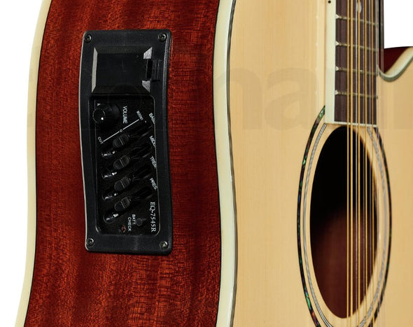 41" 12 String Acoustic Guitar Cutaway Built-In Pickup RBG41-12 