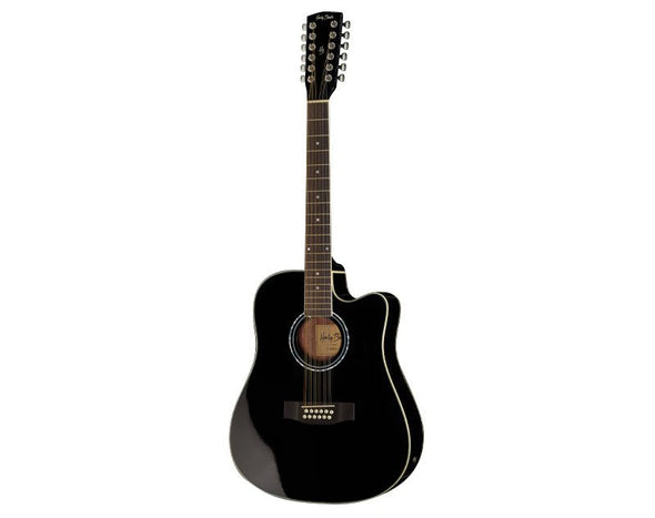 41" 12 String Acoustic Guitar Cutaway Built-In Pickup RBG41-12 Black
