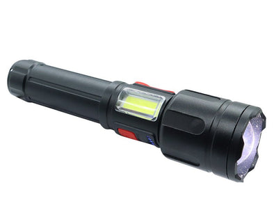 15cm Small Tactical Torch Ultra Bright COB Rechargeable Aluminium S888 