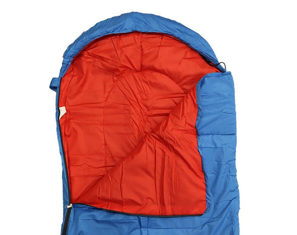 AODOER Single Sleeping Bag Tartan Inner Camping Anti Tear Polyester Royal Blue S917-RBLU 