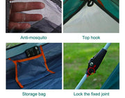 3 Person Instant Pop Up Camping Tent Rainproof UV Proof Windproof Quick Setup Green S931 