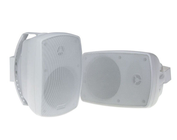 Studio Acoustics 5.25" 2 Way Indoor Outdoor Bookshelf Ceiling Speakers Pair 70W White SA850B 