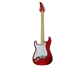 Sawtooth Left Hand Full Size Electric Guitar 6 String Strat Style ES Series Candy Apple Red STESLH-CARP 