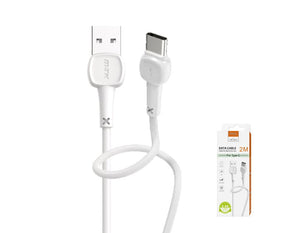 Moveteck USB to Type C Data Charge Cable 2m 2.4a White TB1247 