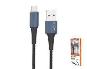 Micro USB to USB Data Cable 1m TB1280 5 AMP PREMIUM SERIES Blue