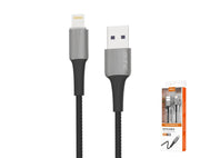 IP6 / 7 / 8 / X / SR to USB Data Cable 1m TB1281 PREMIUM SERIES 5AMP Grey