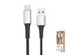 Type-C to USB Data Cable 1m TB1282  5 AMP PREMIUM SERIES Silver