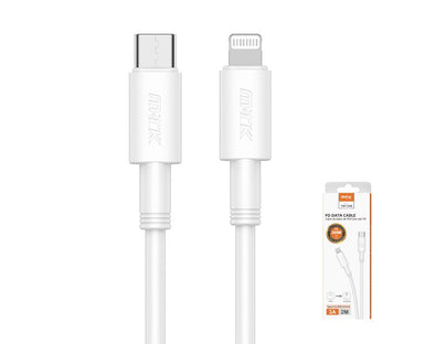 Moveteck Type-C to Lightning Cable Fast Charging Data Cable IP8 X 12 13 14 2m 3A 30W TB1326 White